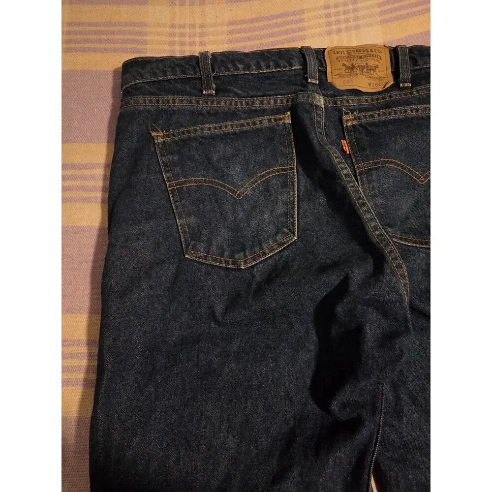 Vintage Levis 505 Orange Tab Jeans Mens 36x32 Fit 35x31 USA 80s 90s 40505-0215